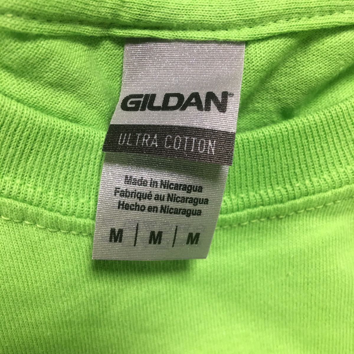 GILDAN ライム M サイズ 黄緑 ライムグリーン 半袖無地Tシャツ ポケット無し 6.0oz ギルダン☆_画像2