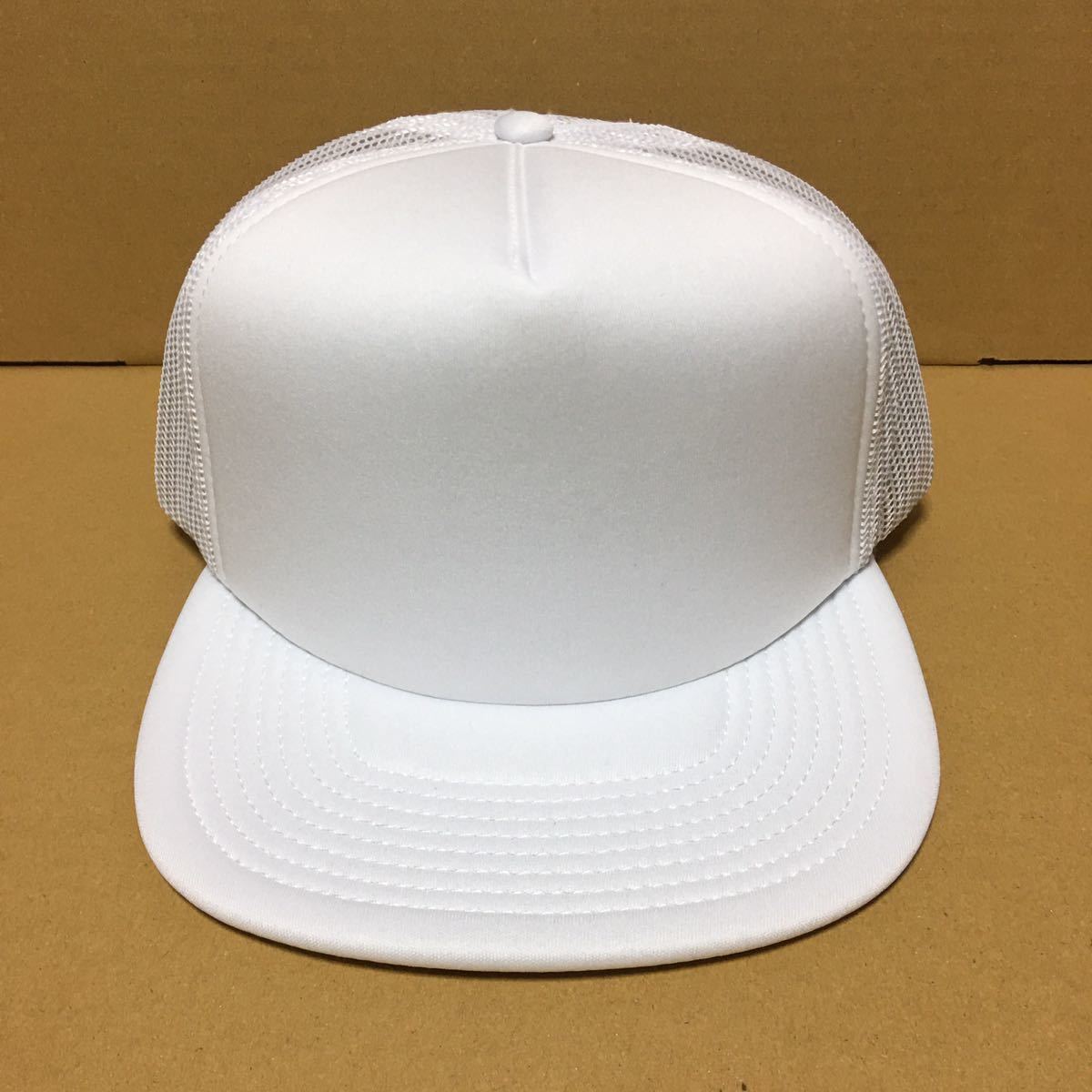 OTTO フラットバイザー メッシュキャップ ホワイト 白 WHITE シロ オットー CAP アメカジ 帽子 ミリタリー USA アメリカ 無地 野球帽_画像3