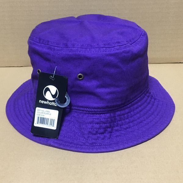 NEWHATTAN ツイルコットン パープル S/Mサイズ バケットハット バケハ ニューハッタン 帽子 紫 PURPLE☆_画像2