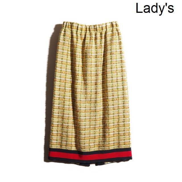 未使用 GUCCI グッチ Gロゴ ドット ウール スカート L青紫系(76)a