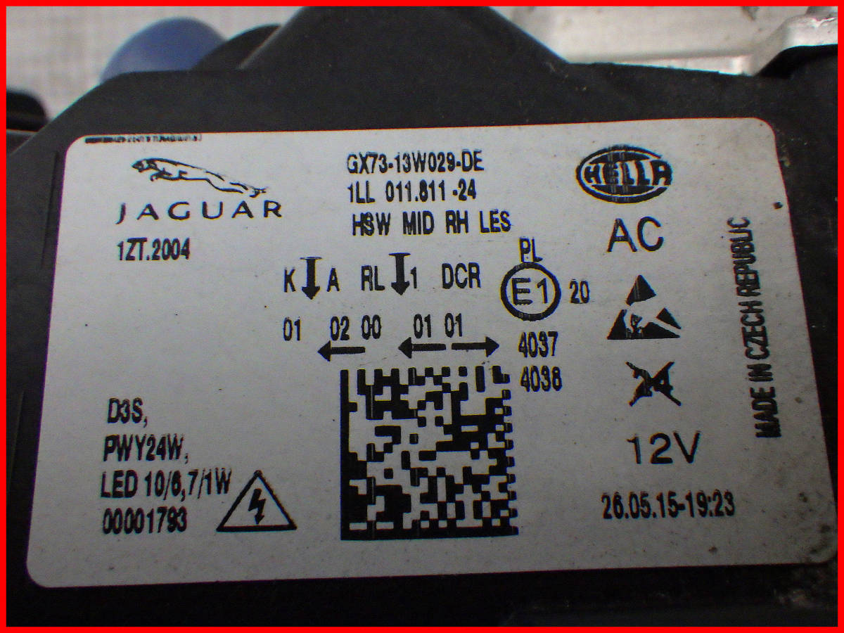 ジャガー JA2系 前期 XE HID右ヘッドライト右ライト 右側 GX73-13W029-DE 1LL 011.811-24 ヘッドランプ ランプ_画像8