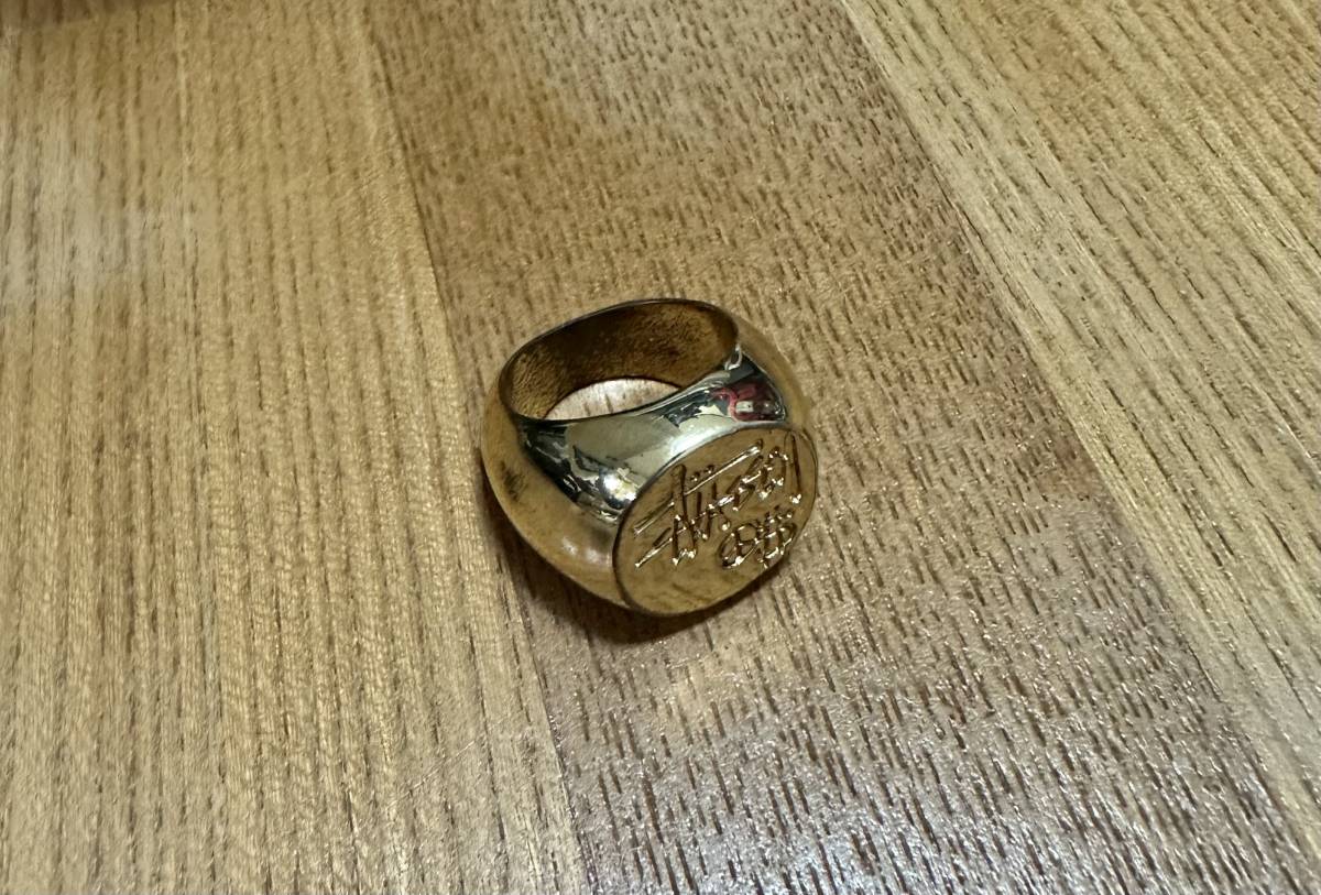 美品 VINTAGE OLD stussy GOLD RING ゴールド リング オールドステューシー ヴィンテージ 古着　③