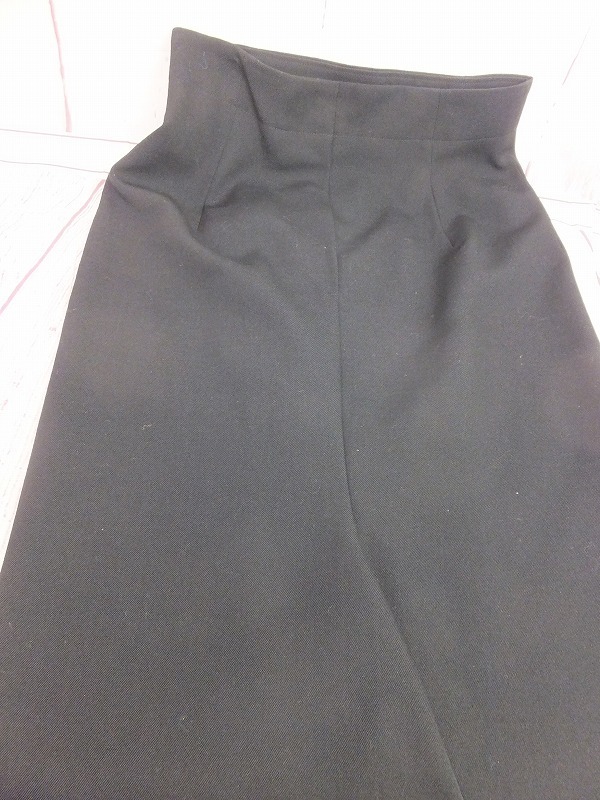 YOHJI YAMAMOTO ヨウジヤマモト ロングスカート ブラック 毛100% 2 FJ-S01-800 デザインスカート