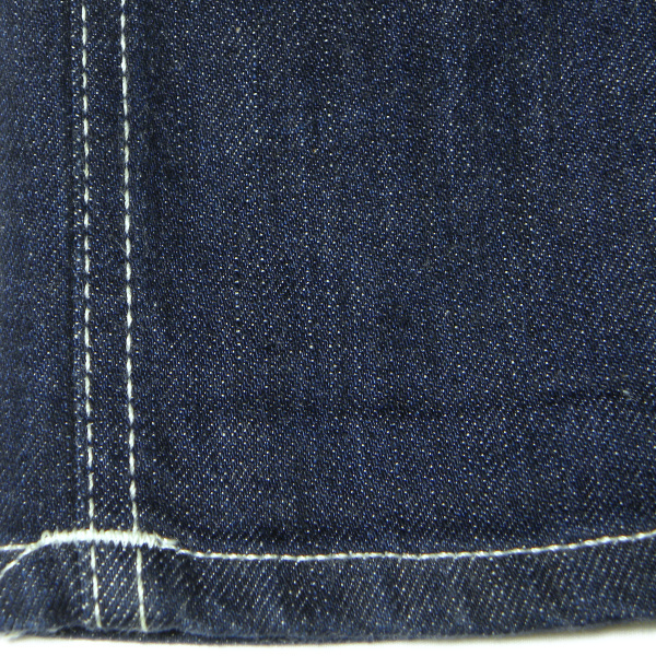 Nudie Jeans N141 TIGHT LONG JOHN W26 スキニースリムデニムパンツ 濃紺デニムx白ステッチ ヌーディージーンズ_裾上3cm前後の折り跡