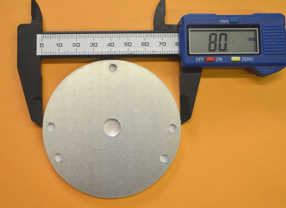 アルミ板(A5052) ドーナッツ円形板 任意円径寸法レーザー切り売り 小口加工A10_画像2