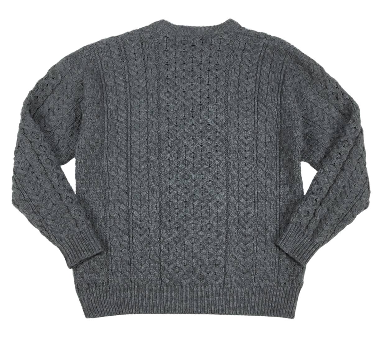 古典 アイルランド製 carraig donn アランニット セーター Sグレー S
