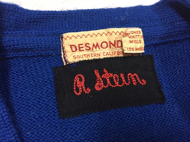 DESMOND'S ビンテージ 60s 70s 古着 R. Steinネーム刺繍 アメカジ V