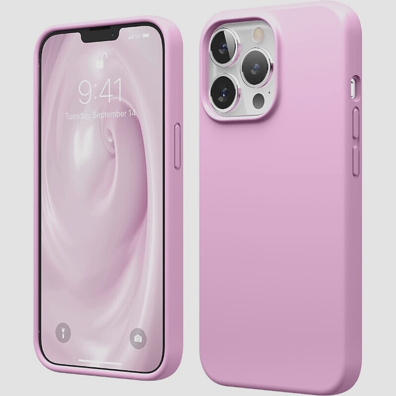 送料無料★elago iPhone13 Pro ケース 耐衝撃 薄型 シリコン SILICONE CASE (ホットピンク)_画像1