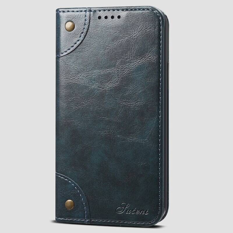 送料無料★iphone X / XS ケース 財布型 カード収納 スマホケース スタンド機能 軽量 薄型 耐衝撃 (ブルー)_画像1