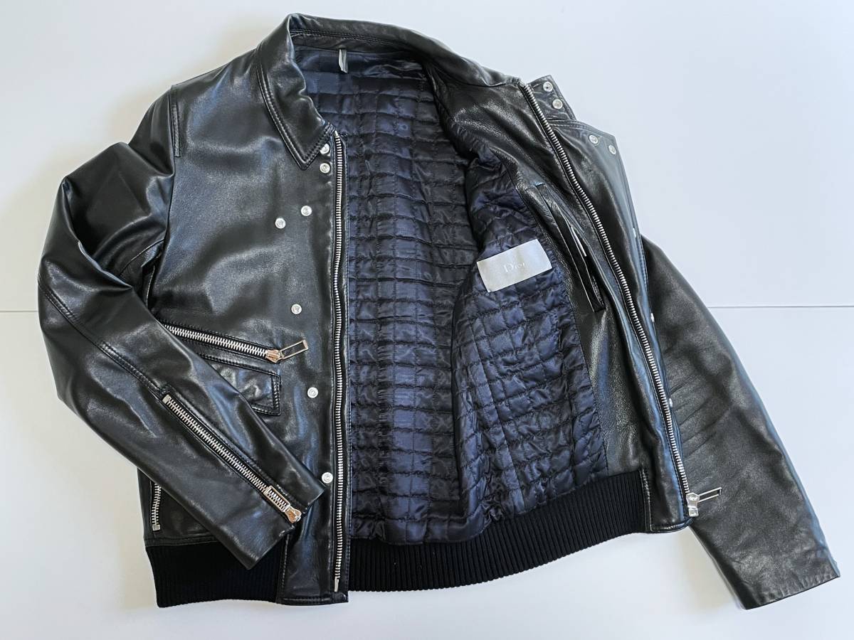 Dior homme レザーライダースブルゾン 09SS 44 ブラック ディオール