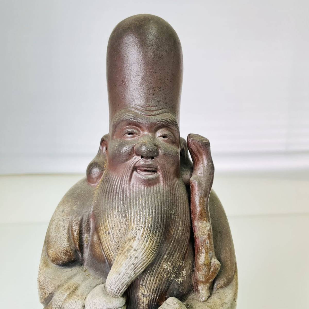 美品】仏教美術 七福神 福禄寿 陶器 日本 骨董品 美術品 工芸品 H-