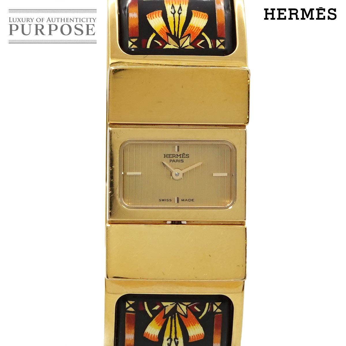 エルメス HERMES ロケ L01 201 バングル ウォッチ ヴィンテージ