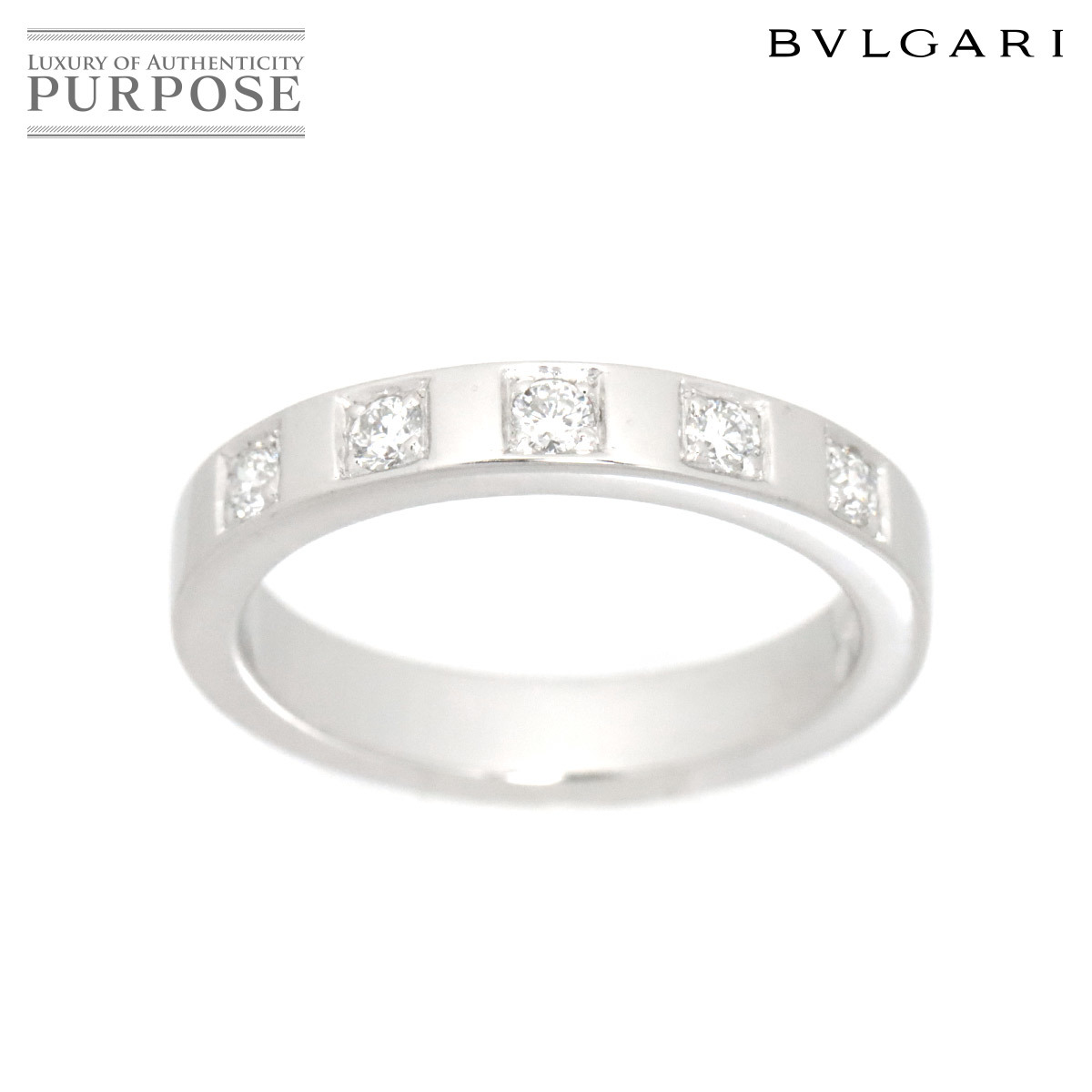 ブルガリ BVLGARI マリーミー 8号 リング ダイヤ 5P Pt プラチナ 指輪