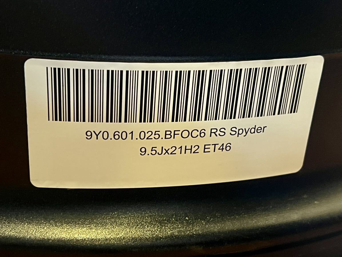 ポルシェ カイエン 純正 RSスパイダー 1000K外し 美品カラードクレスト TPMS 9Y0 3E クーペ 9.5j x21ET46 11jx21ET58_画像6