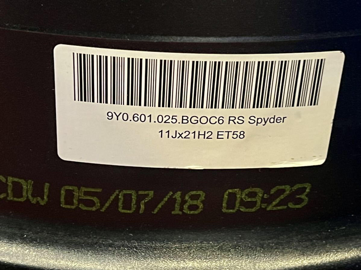 ポルシェ カイエン 純正 RSスパイダー 1000K外し 美品カラードクレスト TPMS 9Y0 3E クーペ 9.5j x21ET46 11jx21ET58_画像7