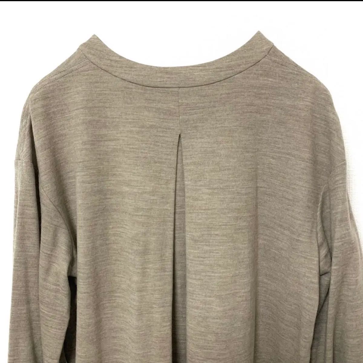 theory luxe セオリーリュクス キーネック ワンピース ベージュ 超美品 38 ウール BEIGE