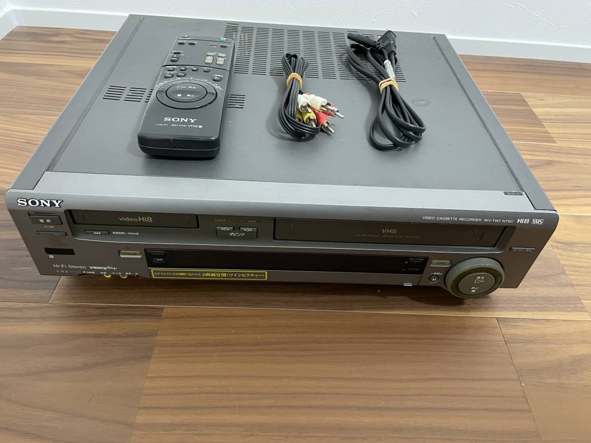 リモコン付 動作美品】SONY Hi8/VHS Wデッキ 【 WV-TW1 】 家電、AV