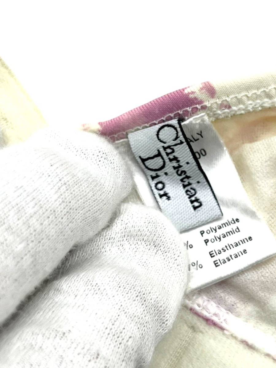 未使用品】Christian Dior 水着 ビキニ トロッター 花柄 ピンク 未使用品】Christian Dior 水着 ビキニ トロッター 花柄 ピンク