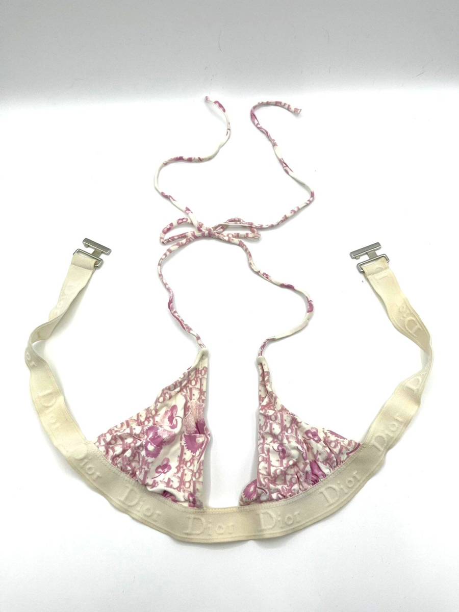 未使用品】Christian Dior 水着 ビキニ トロッター 花柄 ピンク 未使用品】Christian Dior 水着 ビキニ トロッター 花柄 ピンク