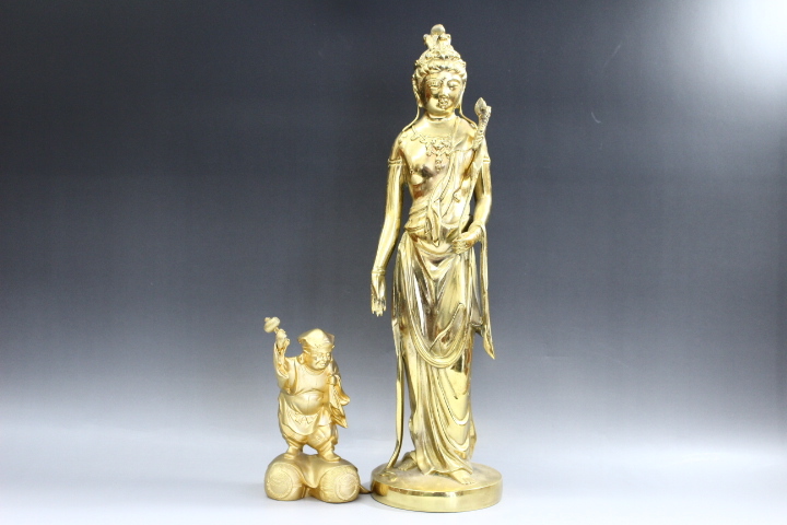 71%OFF!】 高村光雲 聖観音像 高さ約39cm X11cm 骨董 5259M