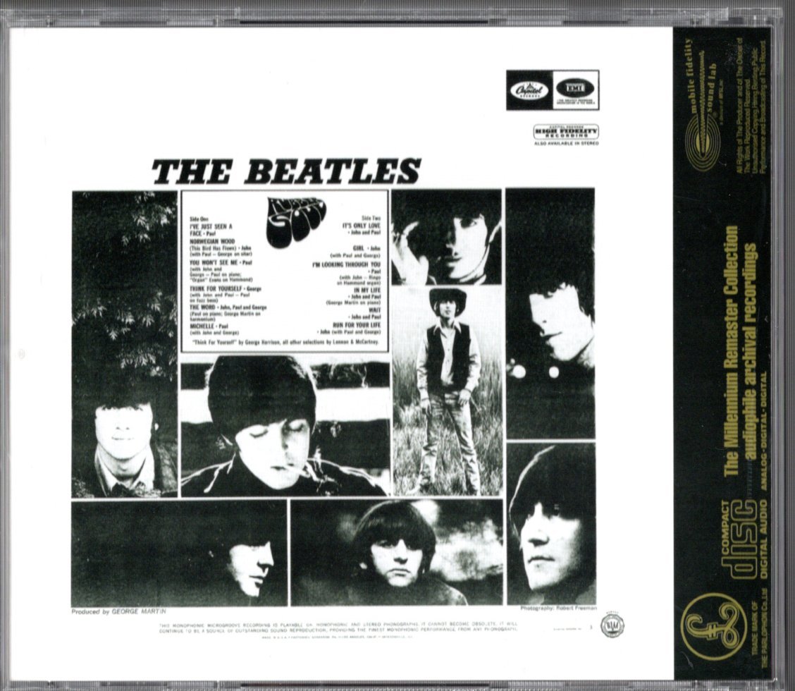 CD【RUBBER SOUL (US盤) (MILLENIUM RE-MASTER stereo & mono) 2004年製】Beatles ビートルズの画像2