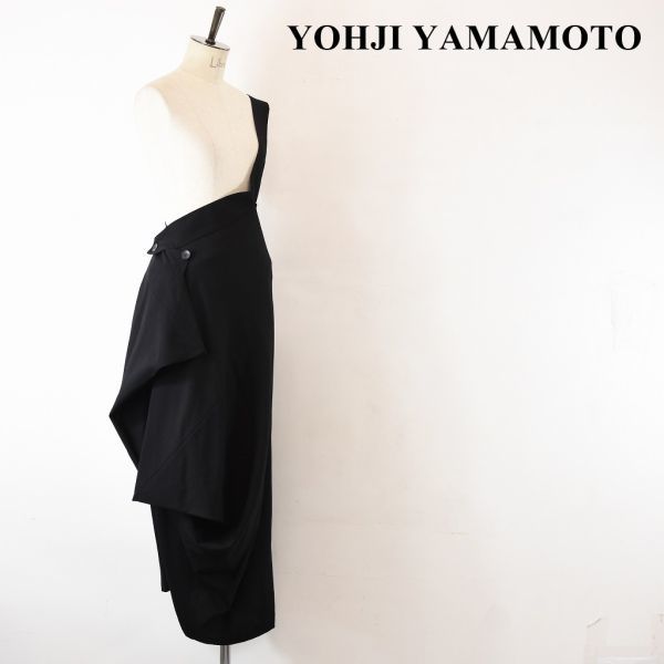 大切な レイヤード ワンショルダー ドレープ 変形 レディース ヨウジヤマモト Yamamoto Yohji vintage AA0032 SL ワンピース archives SS ドレス黒 Sサイズ