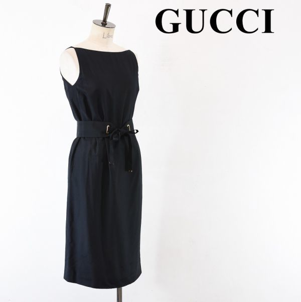 SL AD0029 近年モデル 高級 GUCCI グッチ 金ロゴ 金具 ロング