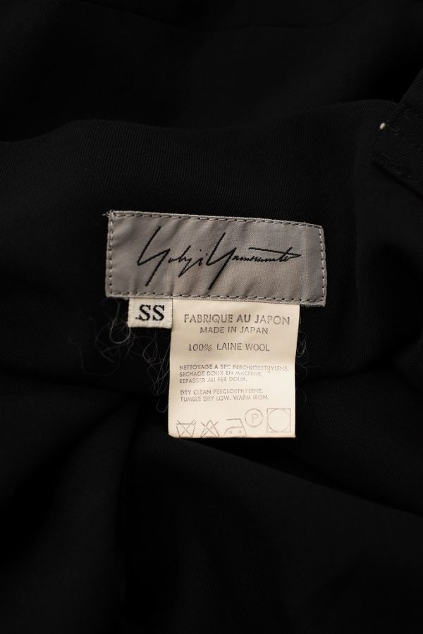 SL AA0032 vintage Yohji Yamamoto ヨウジヤマモト レディース 変形 ドレープ ワンショルダー レイヤード ワンピース ドレス黒 SS archives_画像8