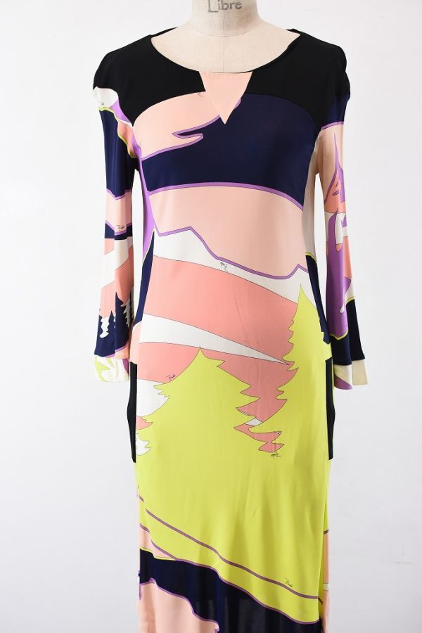 海外花系 美品 エミリオプッチ pucci ワンピース 大人気オッキ柄