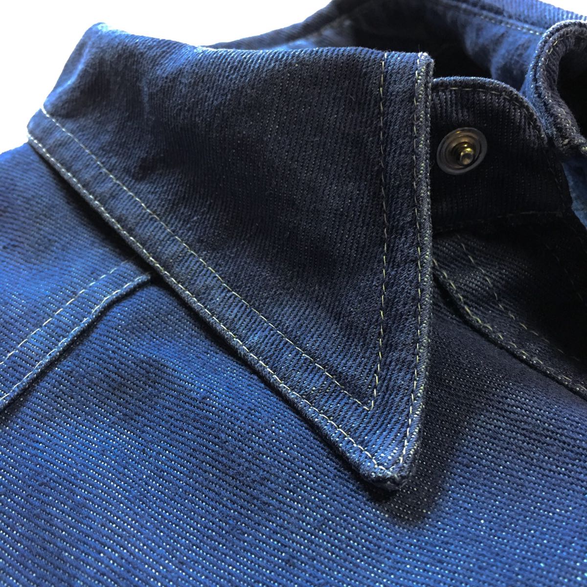 70's French Vintage Work Denim Blouson フランス ビンテージ ワーク デニム ブルゾン M 欧州 古着（ドイツ スイス ユーロ ヨーロッパ）_画像4