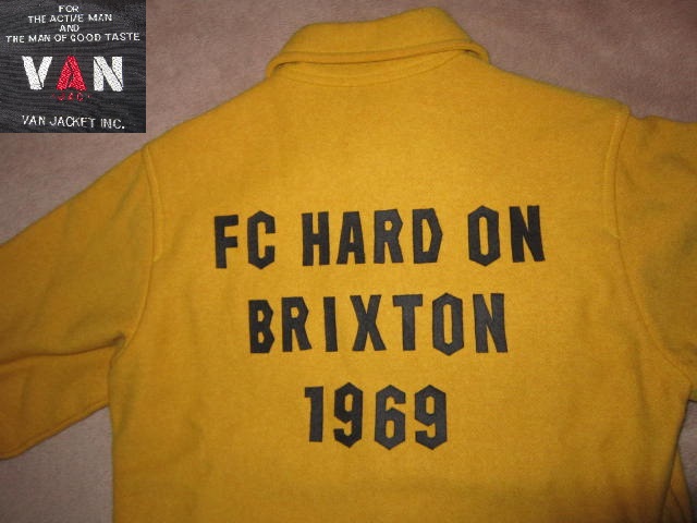 超レア！ VAN JAC ヴァン FC HARD ON BRIXTON 1969 重厚 ウール 長袖シャツ M バン ジャケット