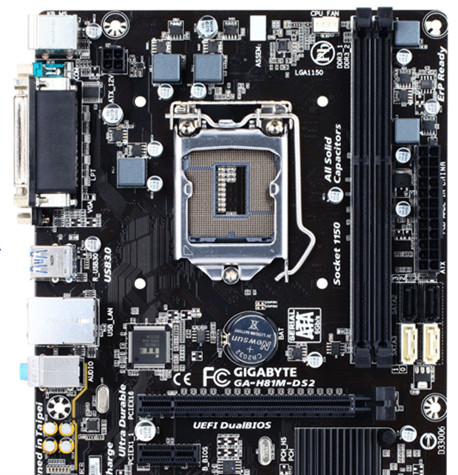 Gigabyte GA-H81M-DS2マザーボード　Intel H81 Micro ATX LGA 1150 プリンターインタフェース付き