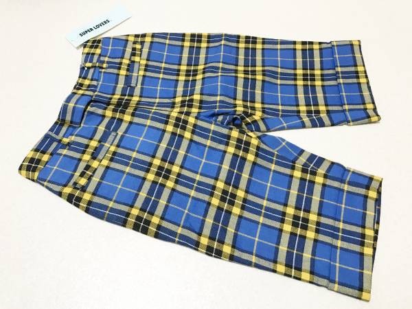  Super Lovers [SUPER LOVERS] tartan check pattern / half edge height * pants / trousers M