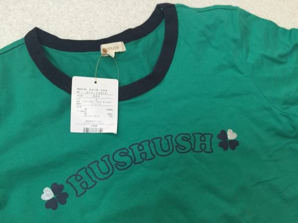  HusHush [HusHusH] world * print short sleeves T-shirt M