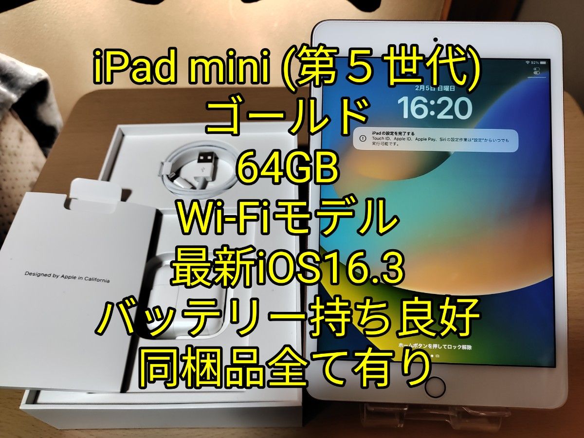 美品】iPad mini (第５世代) 64GB ゴールド｜PayPayフリマ