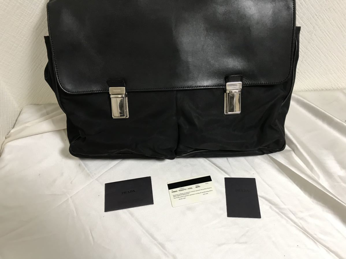 ヤフオク! - 本物プラダPRADAナイロン本革レザートートハンド...