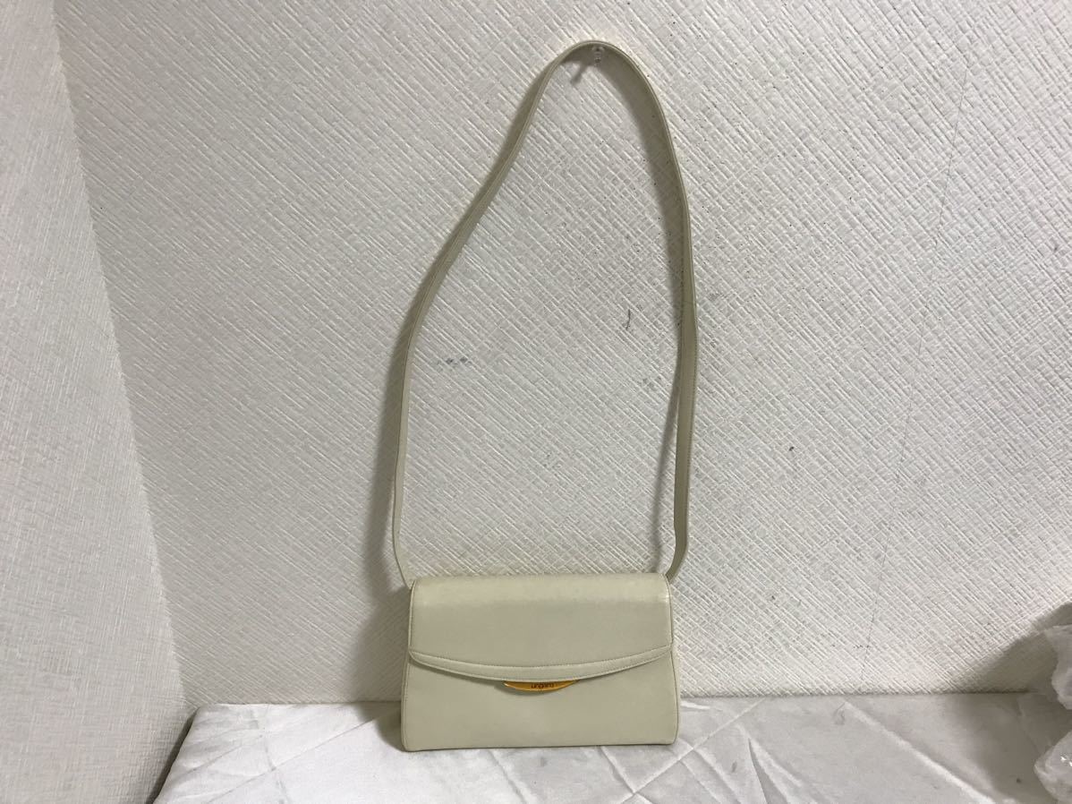  genuine article Ungaro ungaro original leather Mini shoulder handbag business party back travel men's lady's white white 