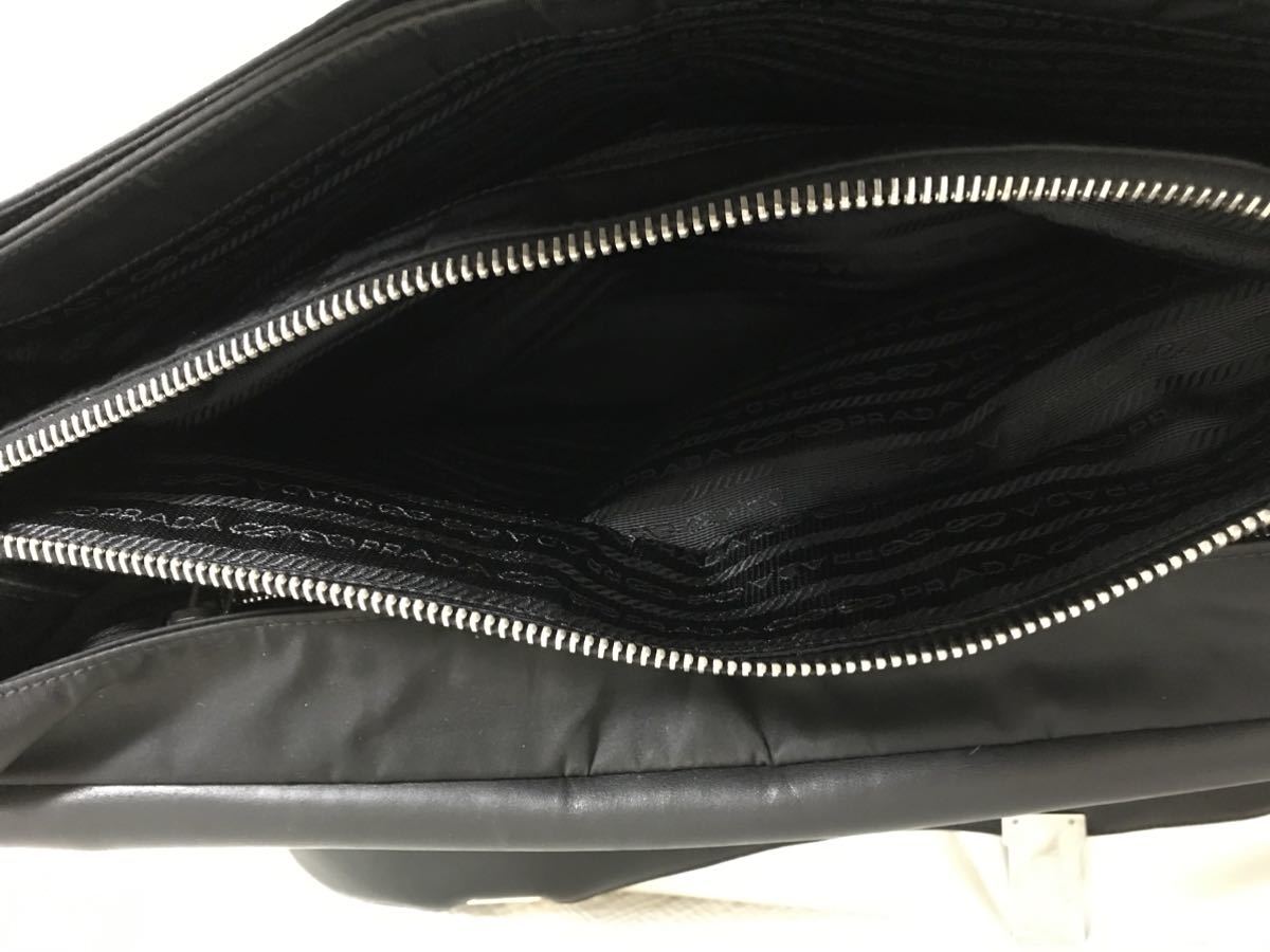 ヤフオク! - 本物プラダPRADAナイロン本革レザートートハンド...