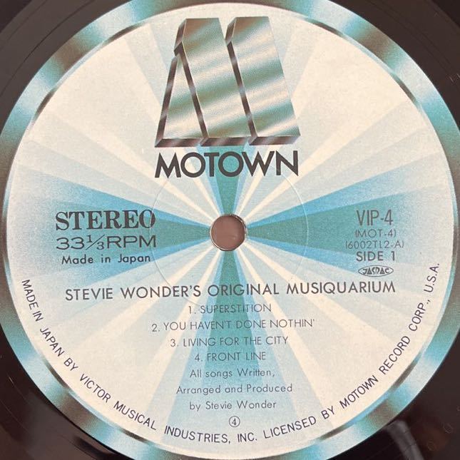 2LP■SOUL/Stevie Wonder/Stevie Wonder's Original Musiquarium I/帯付 Obi/VIP 4 5/2枚組/美盤/スティービー・ワンダー_画像6
