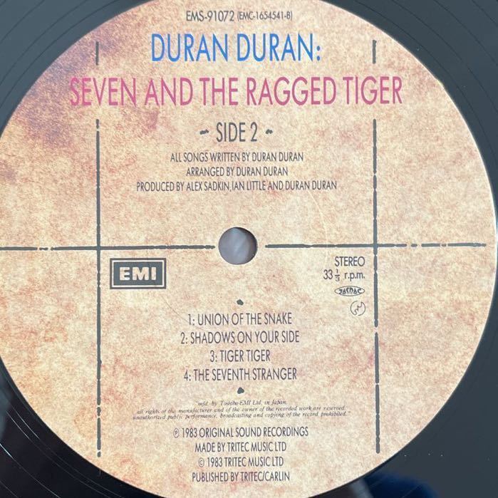 LP#NEWWAVE/Duran Duran/Seven And The Ragged Tiger/ с лентой Obi/EMS 91072/ прекрасный запись / Duran Duran 