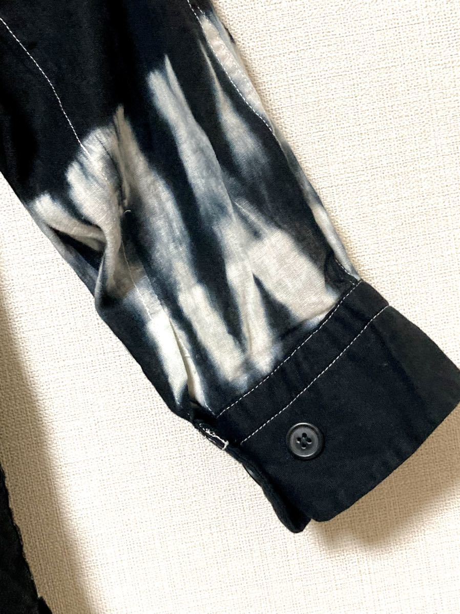 イッセイミヤケ issey miyake 絞り染め ブリーチ シワ加工 長袖 シャツ