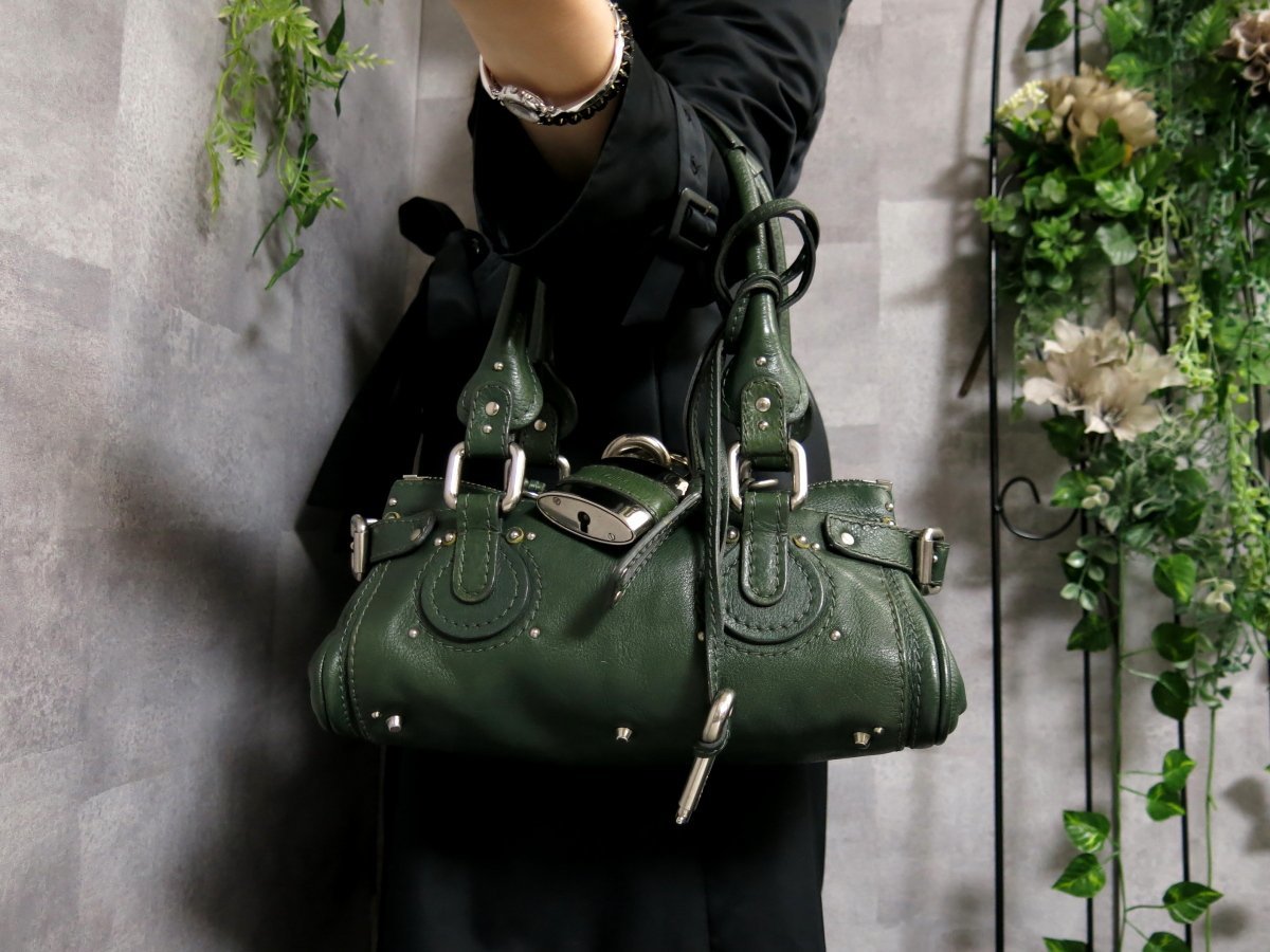ヤフオク! - ○超美品○Chloe クロエ○パディントン○カーフ レザー...