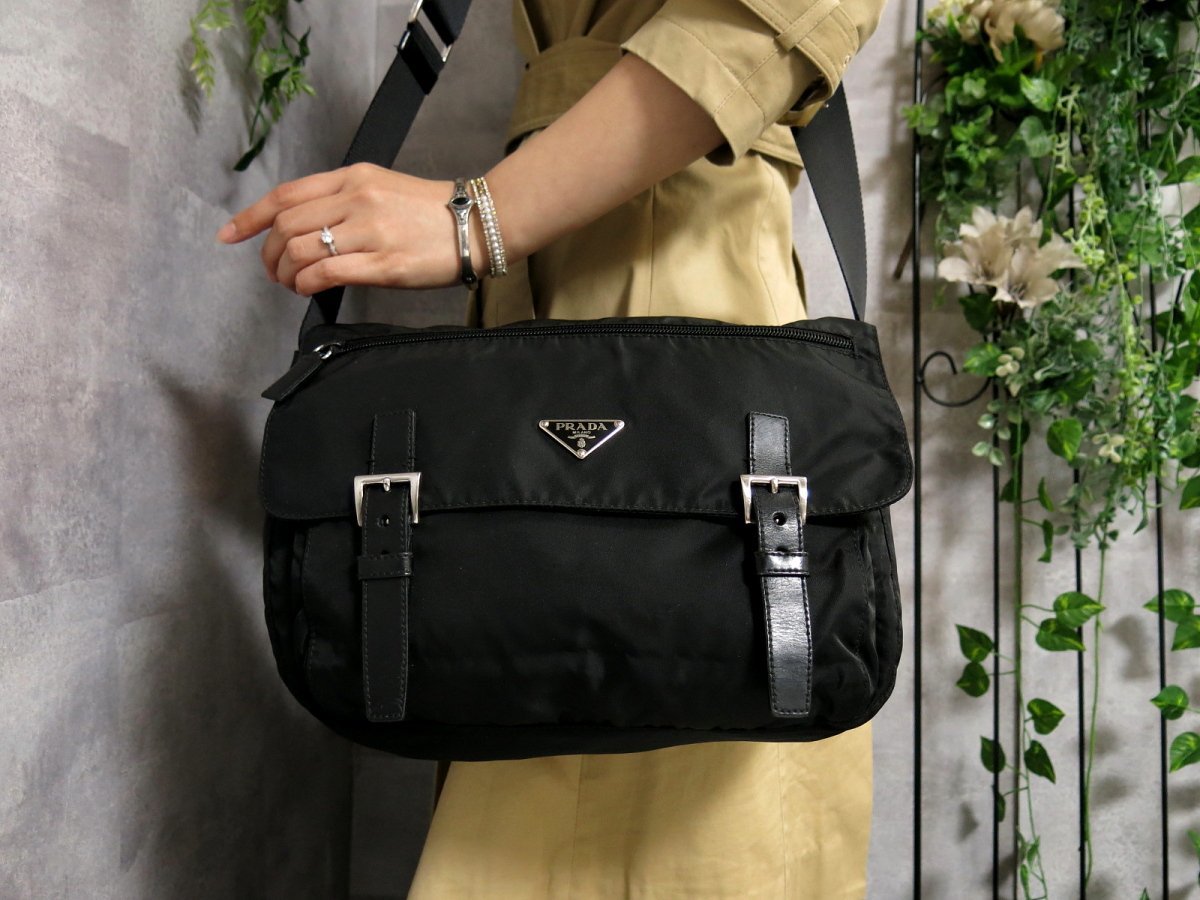 についてご ○超美品○PRADA プラダ○ポコノ ナイロン カーフ レザー