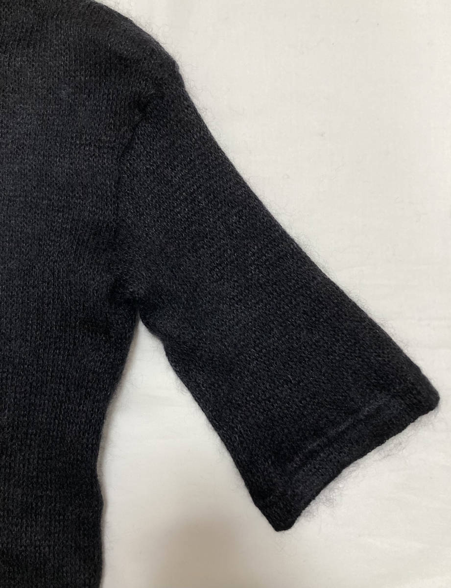 RAF SIMONS свитер / Raf Simons первый период коллекция / супер редкий архив произведение /mo волосы low gauge короткий рукав вязаный Layered Made in Belgium