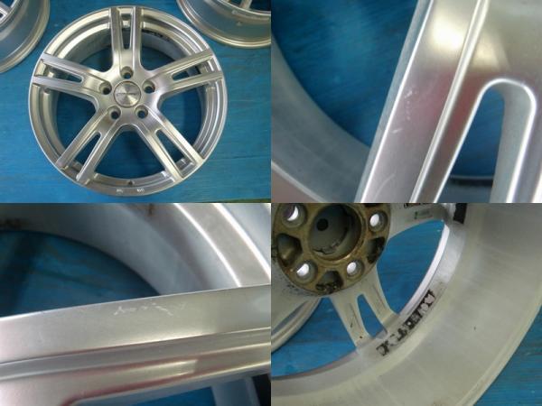 ★平店★ 中古ホイール４本セット ユーロプレミアム ゲント 17X7.0J 49 5H108 全体的にクリア塗装の剥れが有ります_画像5