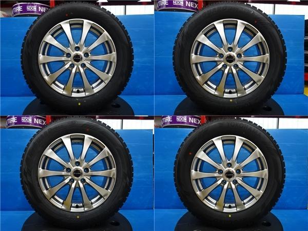 アルファード エクストレイル 新品 スタッドレス タイヤ 中古アルミ 4本セット ヨコハマ アイスガード IG60 225/60R17 17インチアルミ_画像2