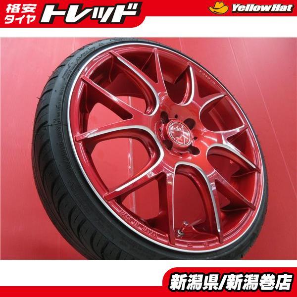 送料無料 4本 NANKANG ULTRA SPORT NS-2 195/35R18 タイヤ ホイ-ル セット 7J +45 4H 100 K.BREAK LILITH DX-ZERO1 キャンディレッド 新潟_画像1