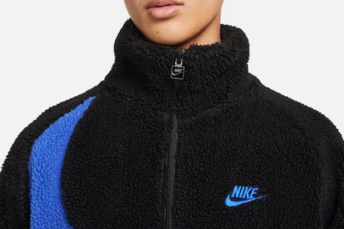 新品 NIKE ナイキ ボアジャケット ビッグロゴ スウッシュ Swoosh
