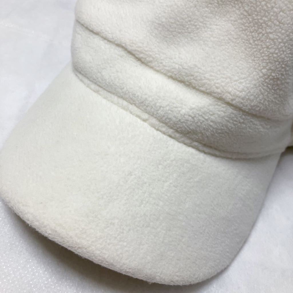 レディース　フリース　キャップ　帽子　オフホワイト×アイボリー　57.5cm_画像2