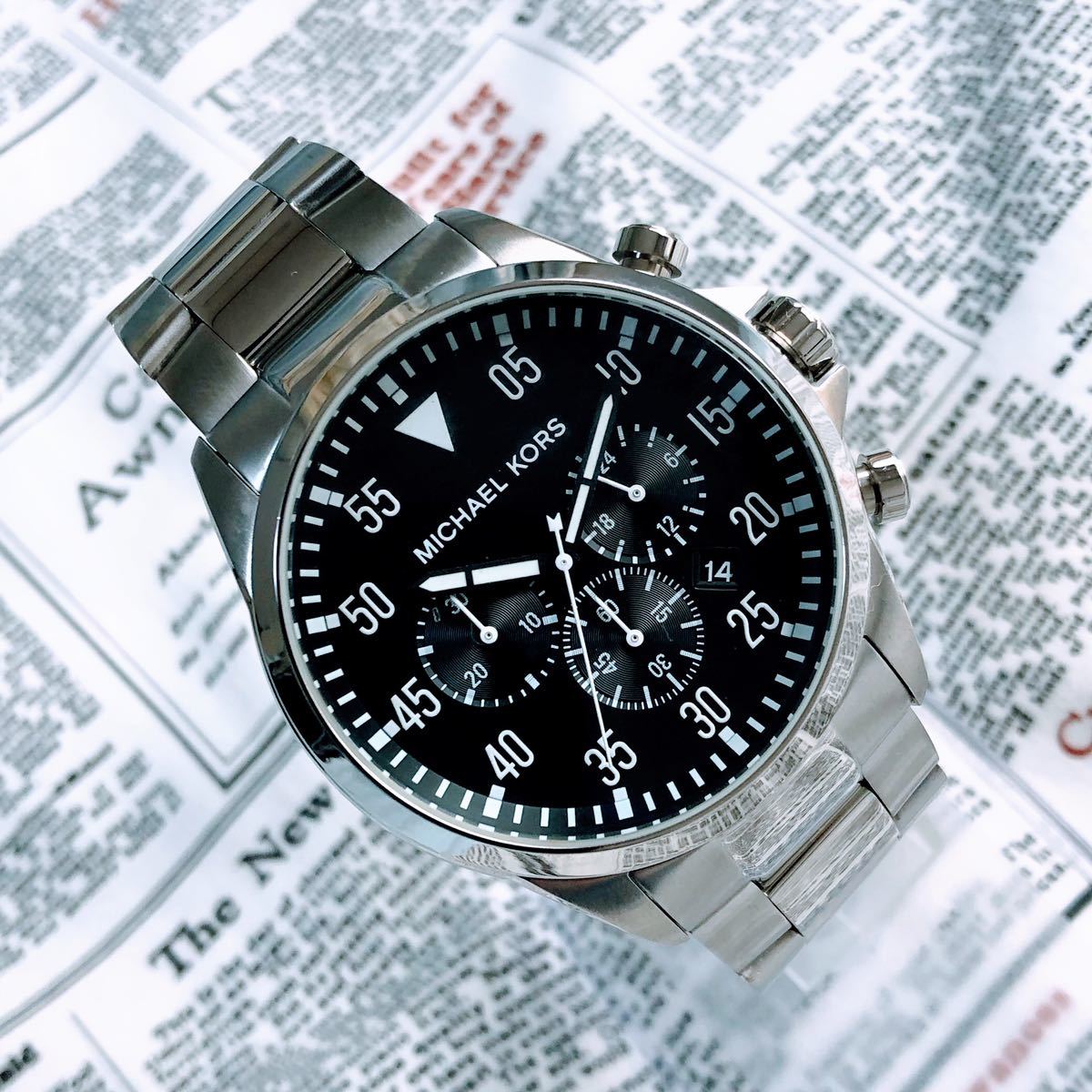 高品質 #2468【渋くてお洒落】メンズ 腕時計 マイケルコース クォーツ